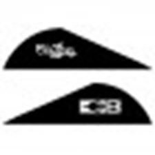 BOHNING BLAZER VANES - 2", BLACK, DOZEN